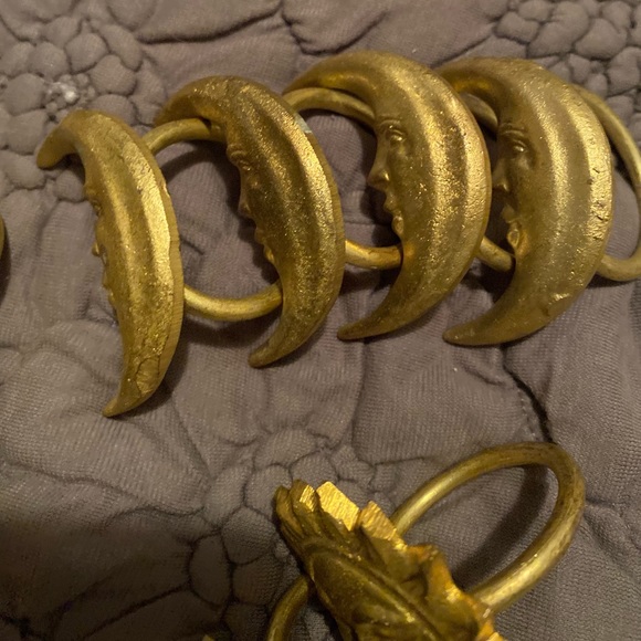 Sun and Moon napkin rings. Set of 16 - Picture 3 of 4